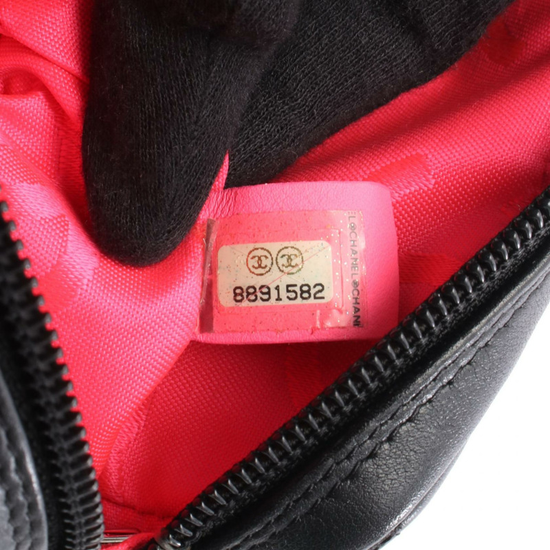 香奈兒 Cambon 系列手提包,黑白皮革,銀色五金,二手女款-4