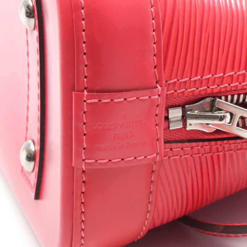 路易威登 Alma BB 單肩手提包 M53357 Epi 皮革 紅色小蒼蘭色 二手女士-3