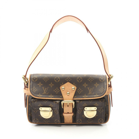 路易威登 Hudson PM 單肩包 M40027 Monogram 帆布棕色二手女士 LV