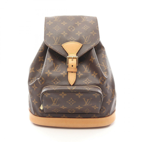路易威登 Montsouris MM 雙肩包 M51136 Monogram 帆布 棕色 二手