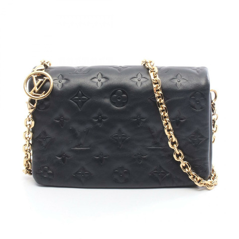 路易威登 Coussin Pochette 鏈條單肩包 M82116 Monogram Emboss 皮革