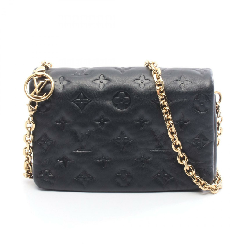 路易威登 Coussin Pochette 鏈條單肩包 M82116 Monogram Emboss 皮革-0