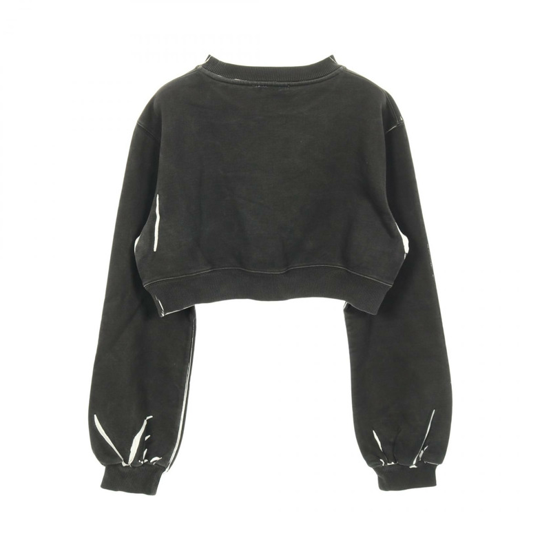 Miu Miu 短版衛衣長袖上衣，純棉材質，灰色/白色，二手女款，XS碼-1