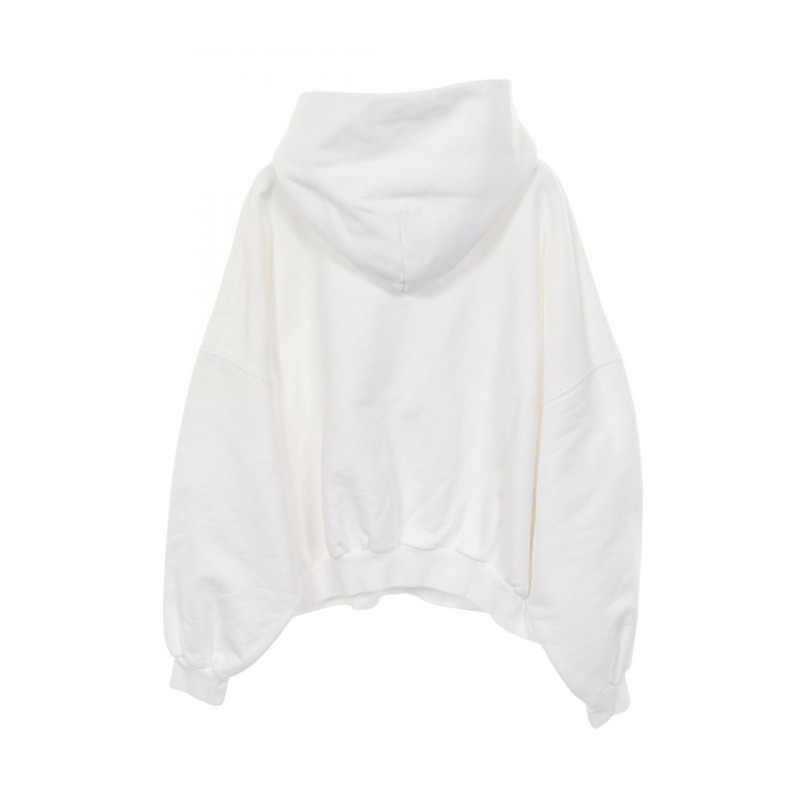 BALENCIAGA adidas 連帽衛衣，純棉材質，白色logo，二手男款L碼。-1