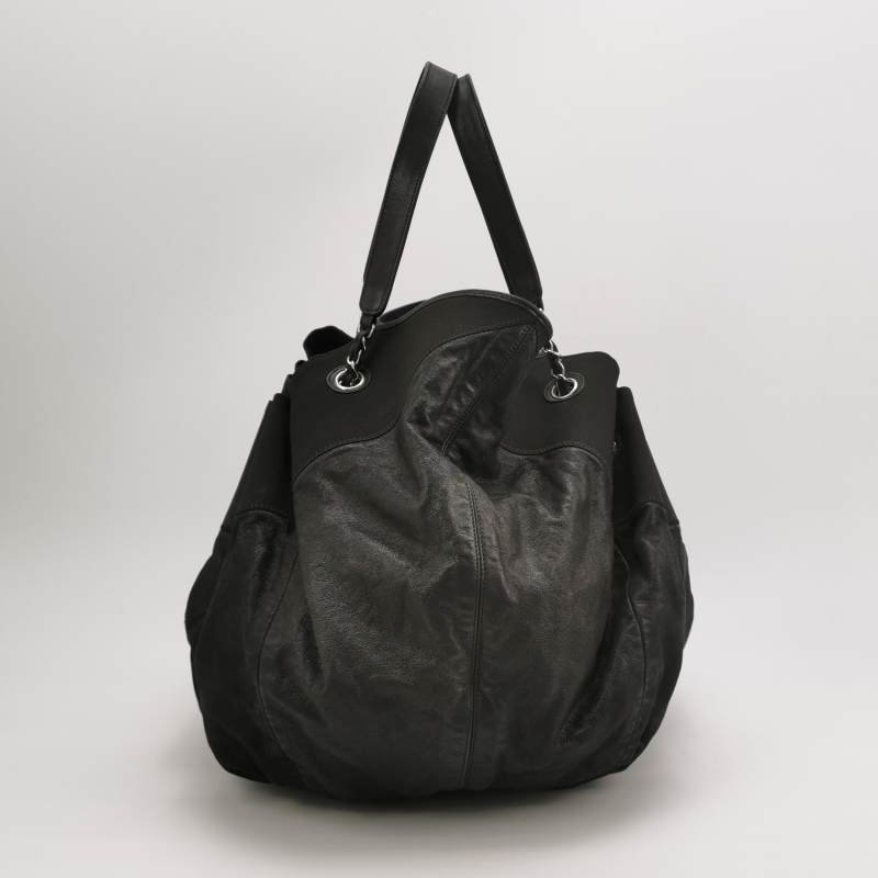 Chanel磨砂皮雙Clogo單肩包-2