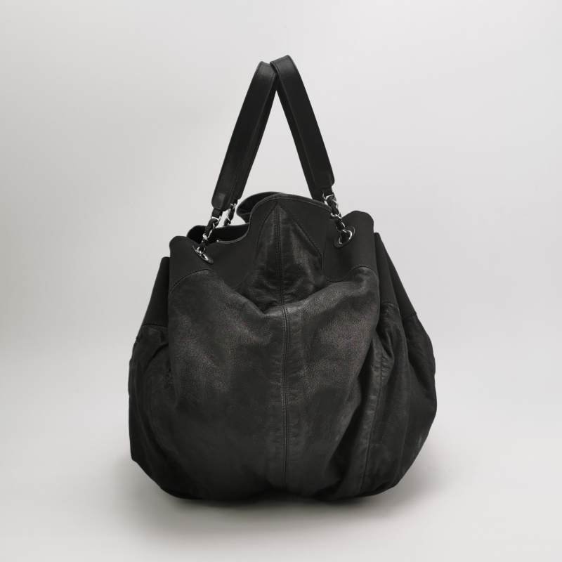 Chanel磨砂皮雙Clogo單肩包-3