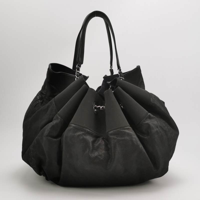 Chanel磨砂皮雙Clogo單肩包-4