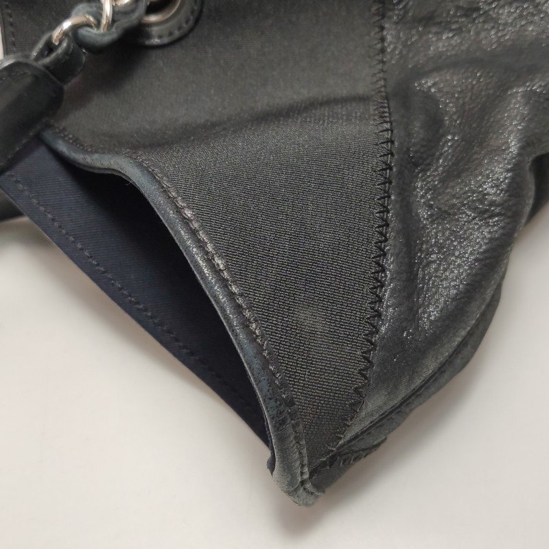 Chanel磨砂皮雙Clogo單肩包-15