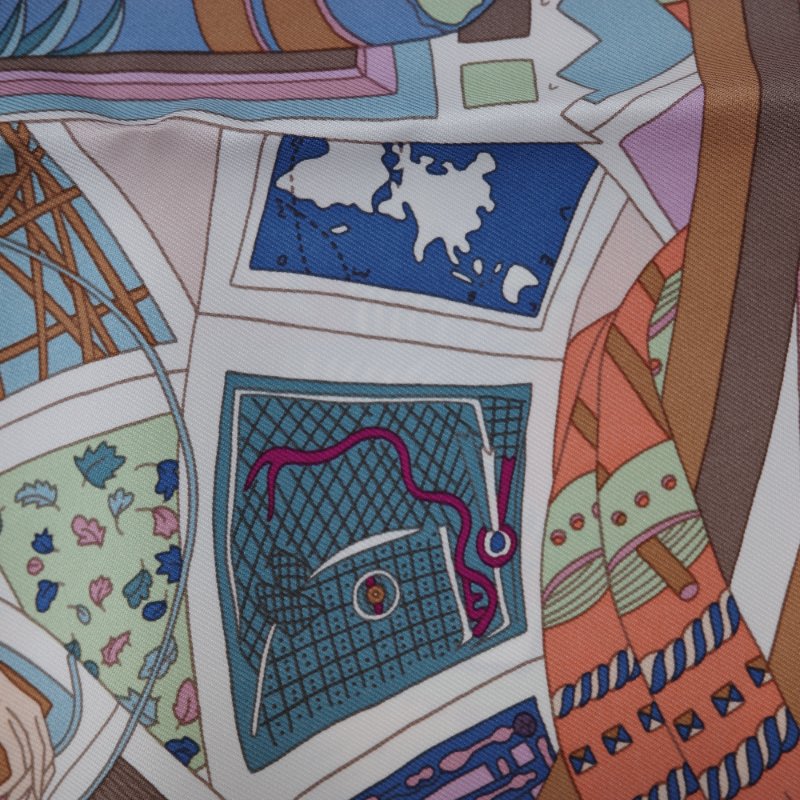 （收藏品❤️）Hermès愛馬仕 x Zoé Pauwels  Mademoiselle Soie 粉色 癡迷無限  Pocket Square 手帕方巾-5