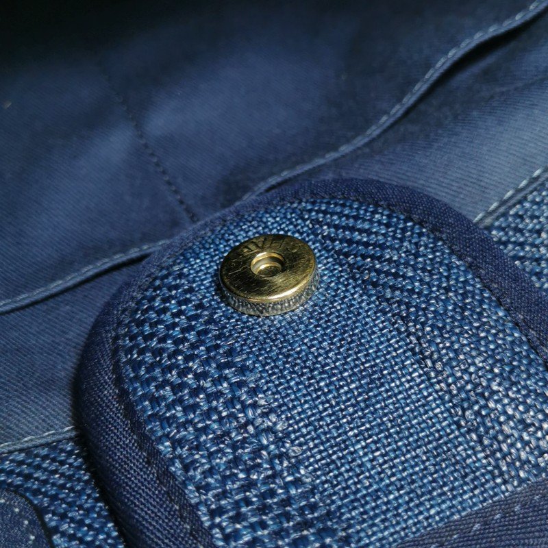 Chanel Deauville沙灘包大號牛皮拼色大Logo字母單肩包-11