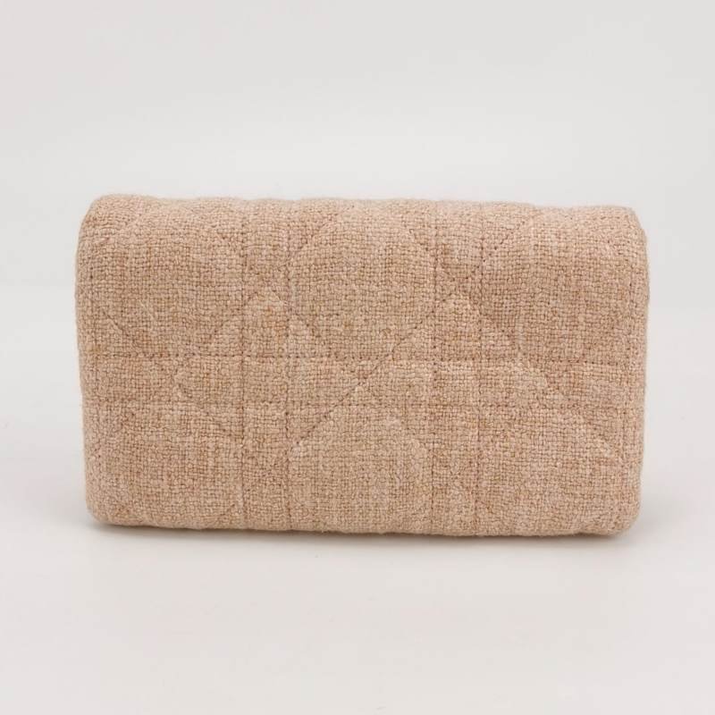 Dior Caro牛皮大CD標誌藤格紋CD扭扣斜挎包單肩包-4