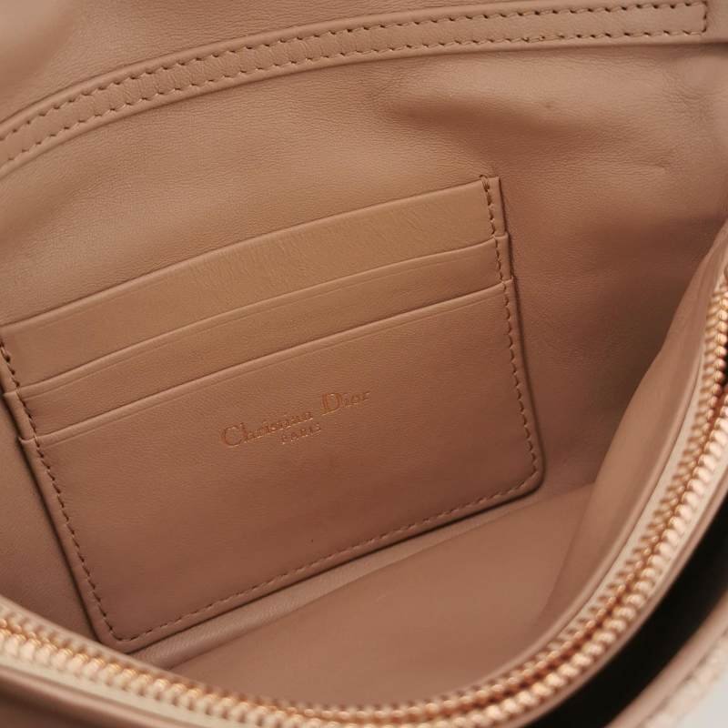 Dior Caro牛皮大CD標誌藤格紋CD扭扣斜挎包單肩包-7