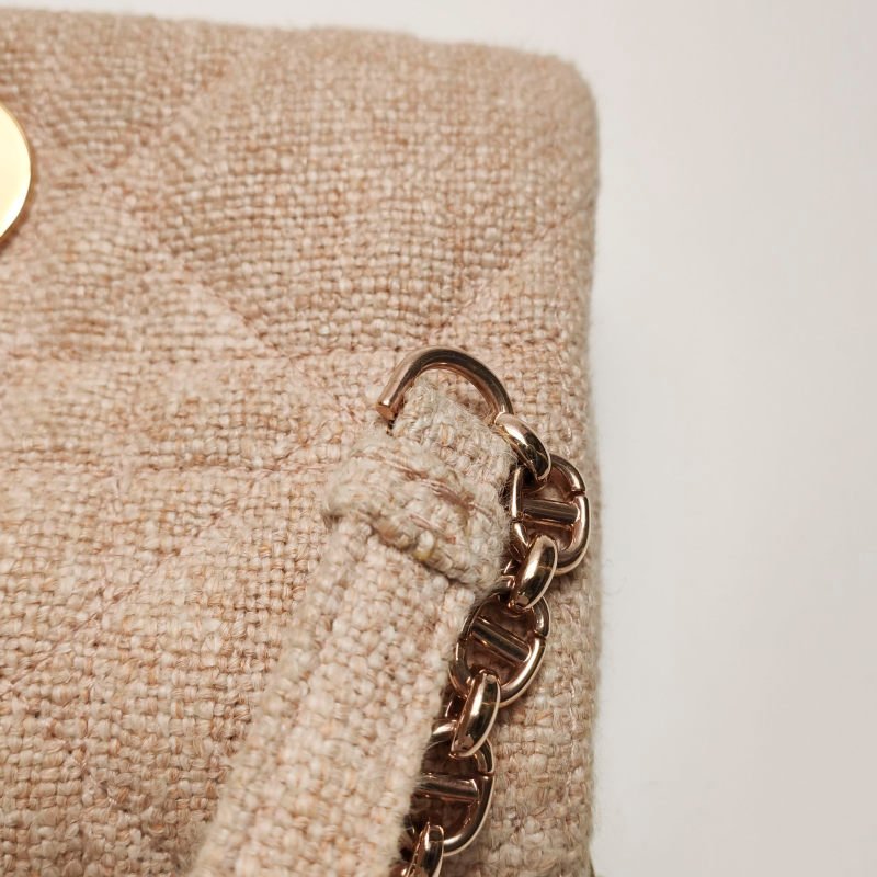 Dior Caro牛皮大CD標誌藤格紋CD扭扣斜挎包單肩包-11