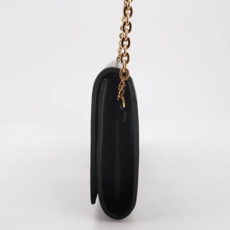 Louis Vuitton(LV)Chain Louise牛皮純色翻蓋LV標誌斜挎包單肩包-2