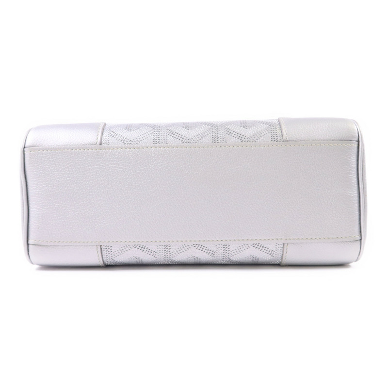 GOYARD 牛皮皮革/木材Saigon Mini銀扣手挽肩背兩用袋-3