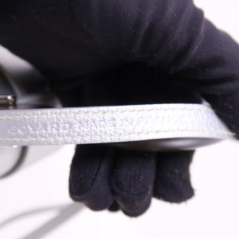 GOYARD 牛皮皮革/木材Saigon Mini銀扣手挽肩背兩用袋-7