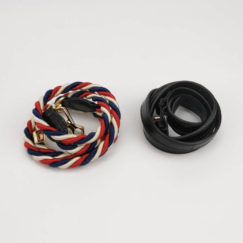 Gucci Sylvie塞爾維亞迷你帆布絨布油蠟皮拼色金屬扣織帶斜挎包-8