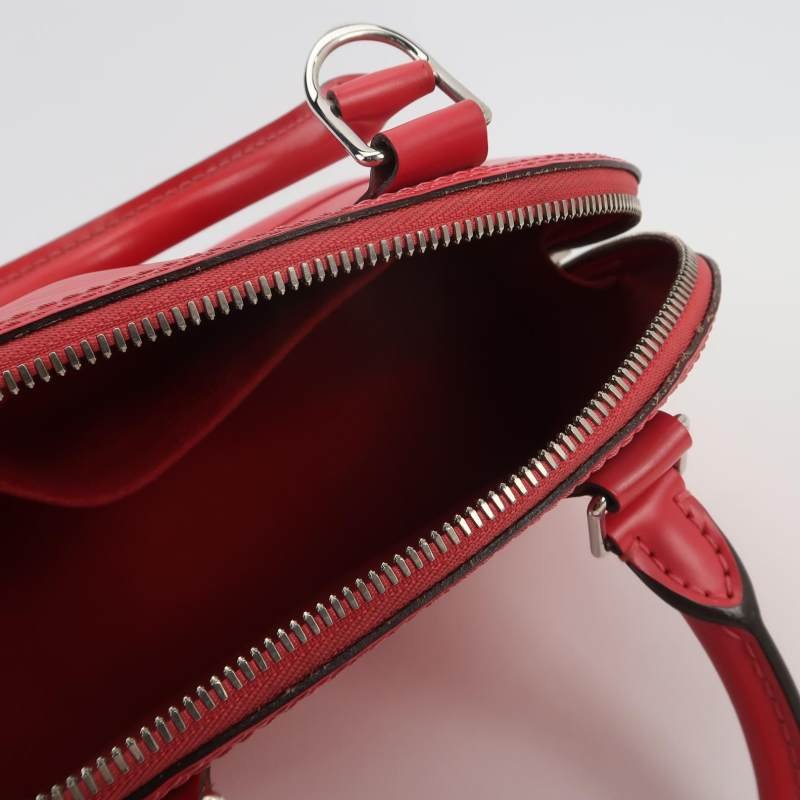 Louis Vuitton(LV)AlmaBB牛皮純色水波紋拉鏈貝殼包斜挎包-6