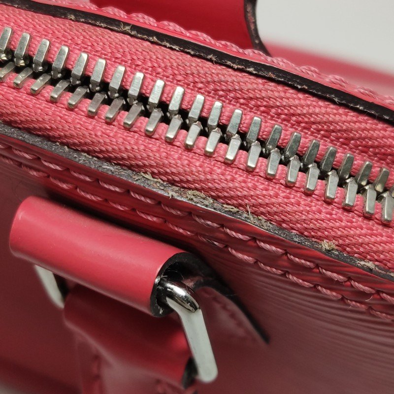 Louis Vuitton(LV)AlmaBB牛皮純色水波紋拉鏈貝殼包斜挎包-13