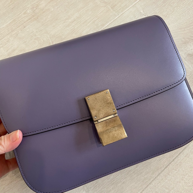 Celine 紫色中號box包-0
