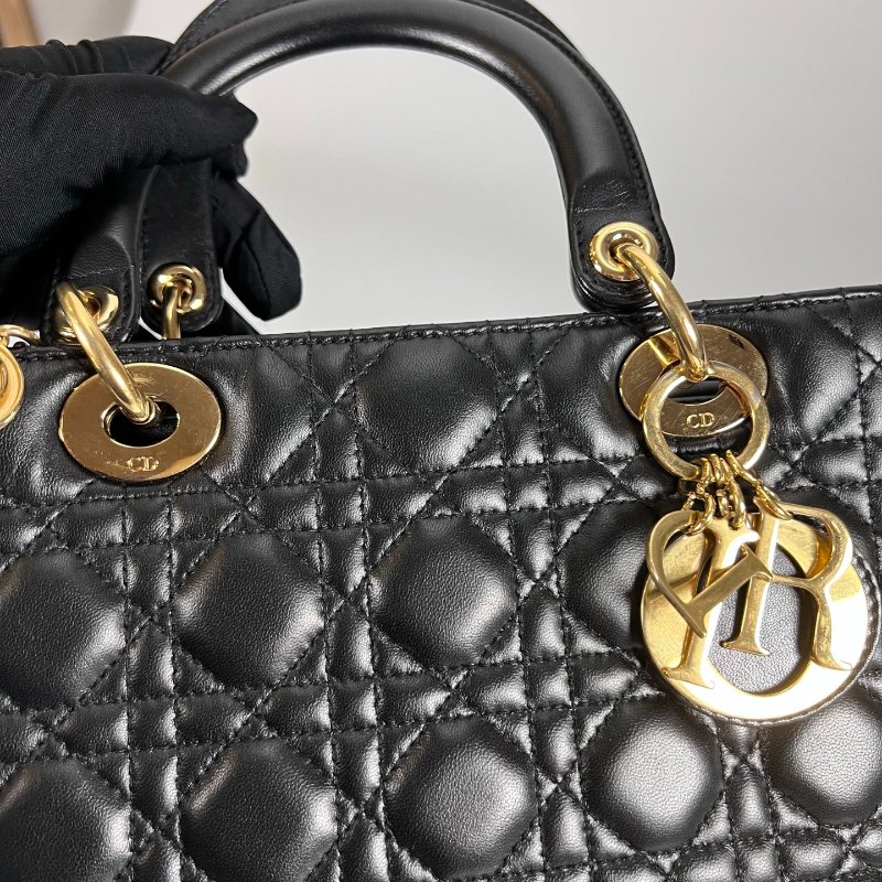 DIOR 黑金黛妃包 5*5 舊版-6