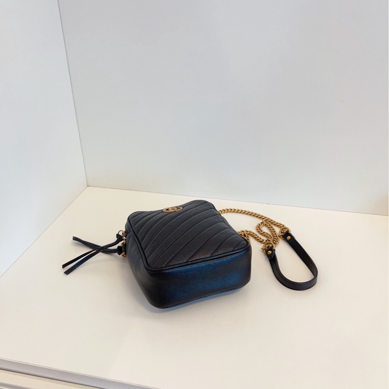 【99新🆕】Gucci  黑金GG相機包 單肩斜挎包-5