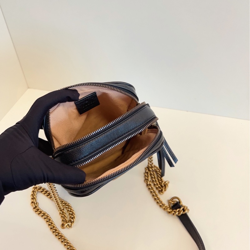 【99新🆕】Gucci  黑金GG相機包 單肩斜挎包-6