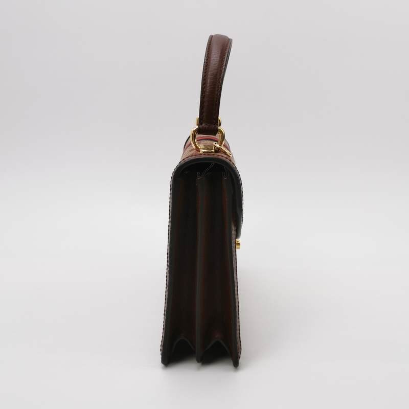 Gucci Ophidia小號牛皮帆布GG老花條紋雙G斜挎包單肩包-3