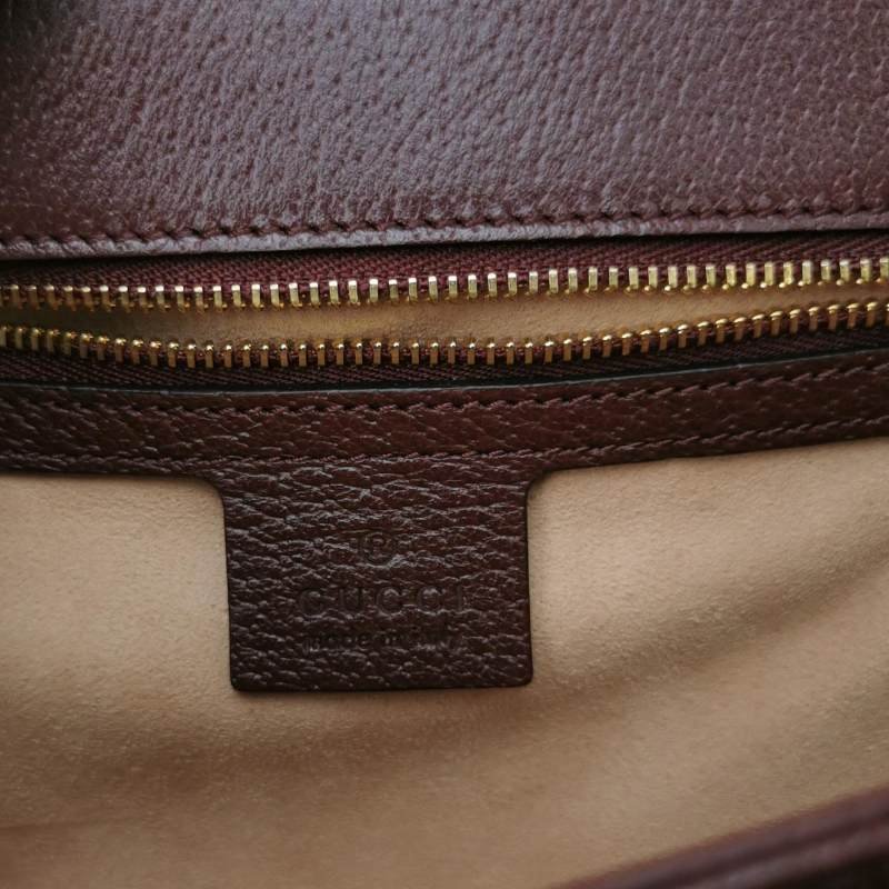 Gucci Ophidia小號牛皮帆布GG老花條紋雙G斜挎包單肩包-7