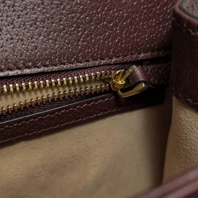 Gucci Ophidia小號牛皮帆布GG老花條紋雙G斜挎包單肩包-11