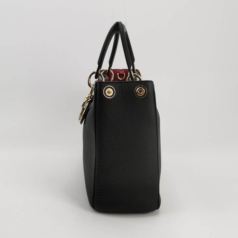 Dior Diorissimo中號牛皮純色Dior字母吊飾子母包單肩包-3