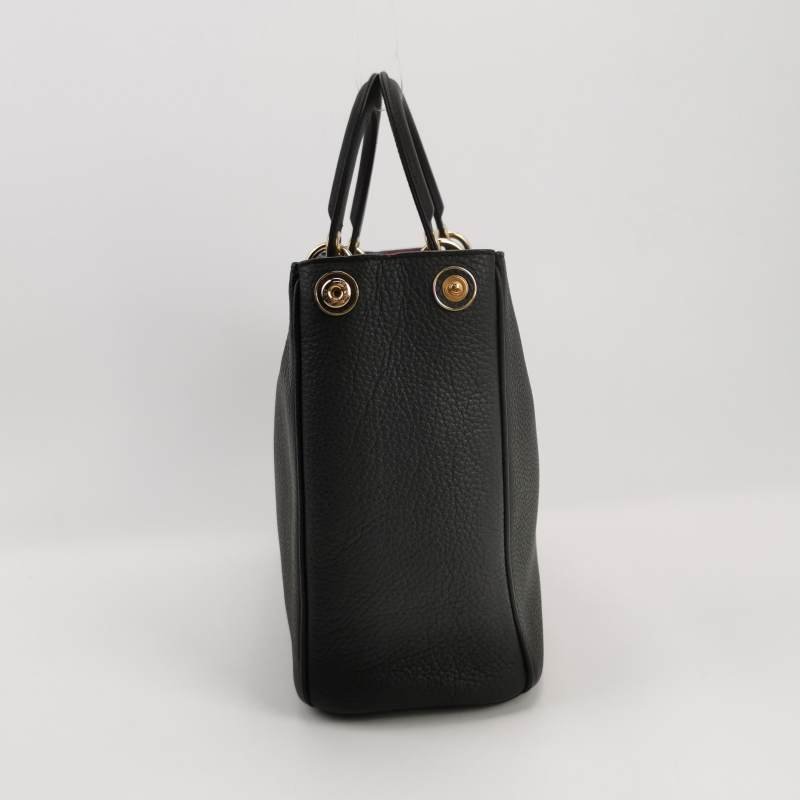 Dior Diorissimo中號牛皮純色Dior字母吊飾子母包單肩包-4