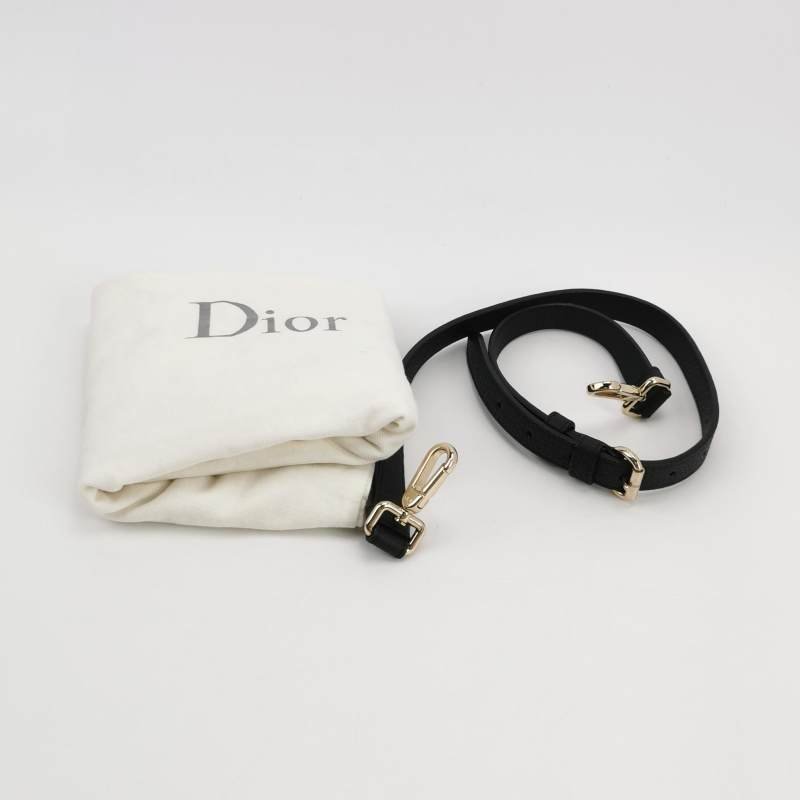 Dior Diorissimo中號牛皮純色Dior字母吊飾子母包單肩包-9