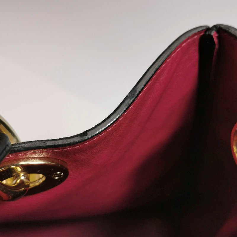 Dior Diorissimo中號牛皮純色Dior字母吊飾子母包單肩包-20