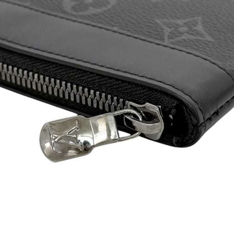 路易威登 Discovery PM 手拿包 (ec-24726)，黑色，Monogram Eclipse 帆布和皮革 (M44323) (SP0139)。這款橫向手拿包配有黑色 D 形環，可收納存摺和卡片。-7