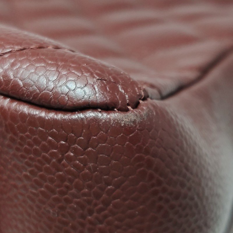 Chanel GST系列中號牛皮菱格絎縫雙C壓紋單肩包-14