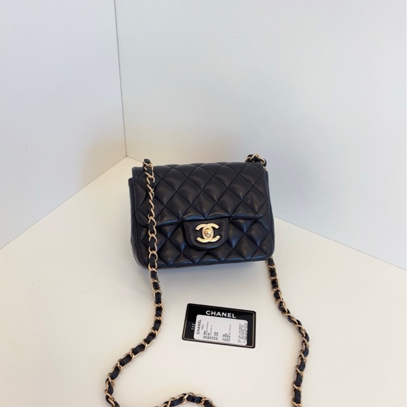 【98新🆕】Chanel Classic黑金菱格 經典CF方胖子 斜挎包-0