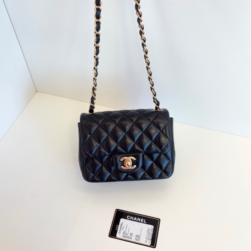 【98新🆕】Chanel Classic黑金菱格 經典CF方胖子 斜挎包-4
