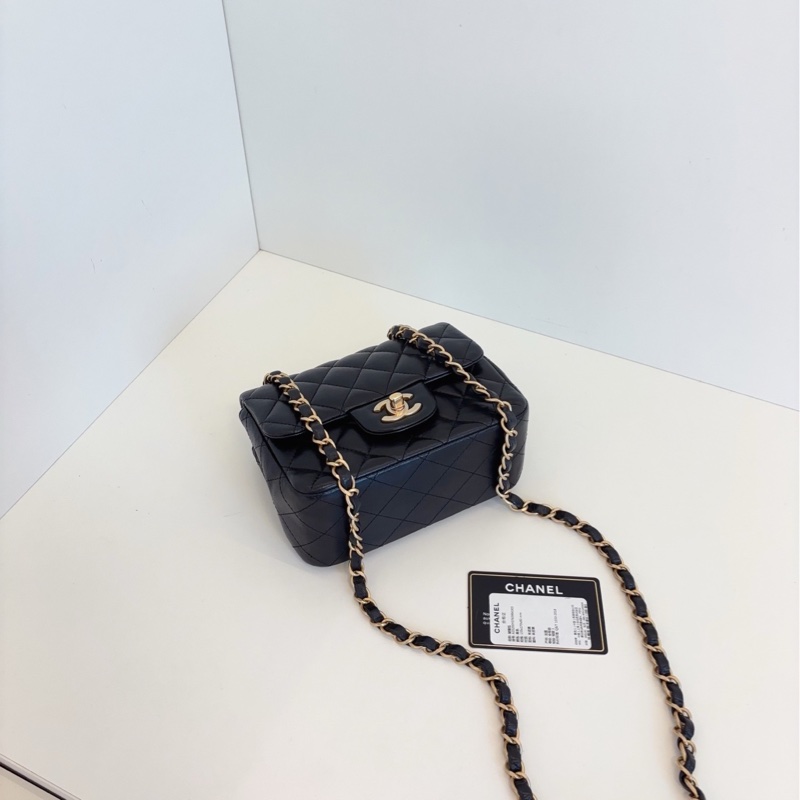 【98新🆕】Chanel Classic黑金菱格 經典CF方胖子 斜挎包-5