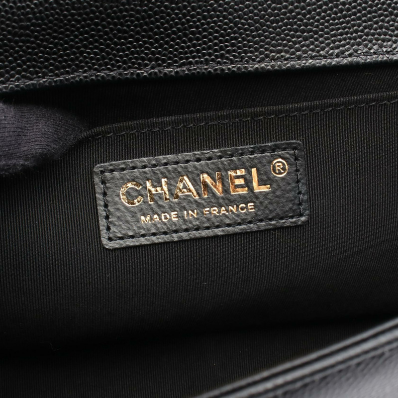 香奈兒 Boy Chanel 鏈單背包 A67086 小牛皮黑金色五金二手女款-3