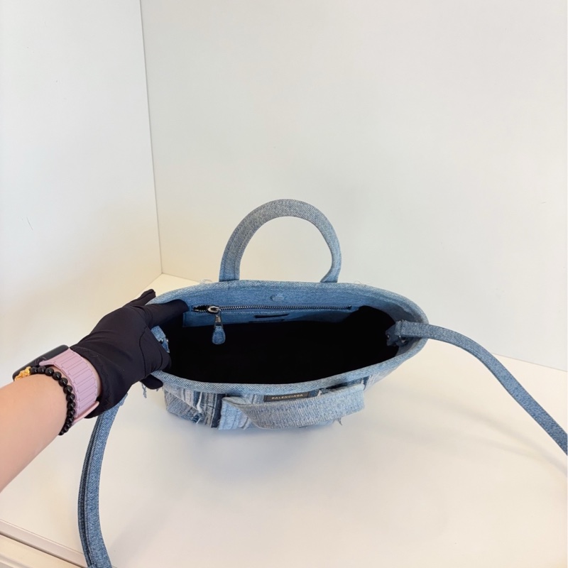 【閒置品🆕】Balenciaga 單寧乞丐菜籃子小tote手提單肩包-6