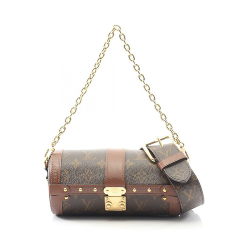 路易威登 Papillon Trunk 單肩手提包 M57835 Monogram 帆布 棕色 二手