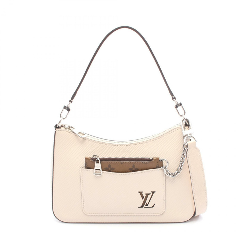 路易威登 Marel 單肩手提包 M80688 Epi 皮革 米色石英色 二手 女士-0