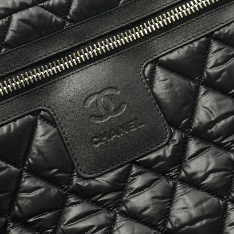 香奈兒 Coco Cocoon 斜背單肩包 尼龍 黑色 二手 女士 CC-6