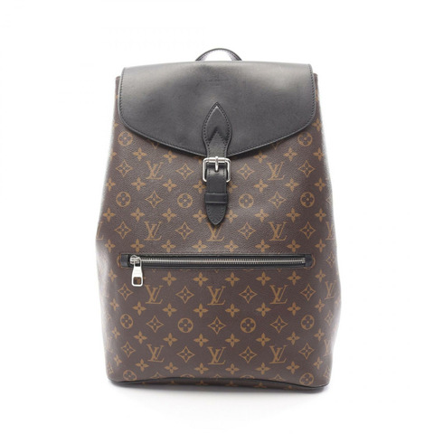 路易威登 Parc 雙肩包 M40637 Monogram macassar 帆布 棕色 二手