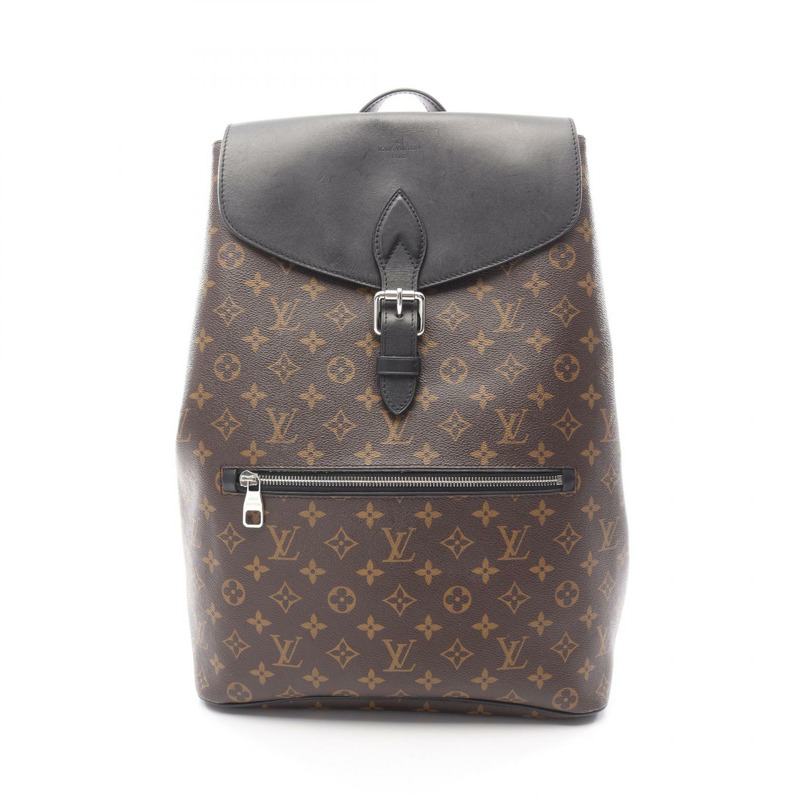 路易威登 Parc 雙肩包 M40637 Monogram macassar 帆布 棕色 二手-0
