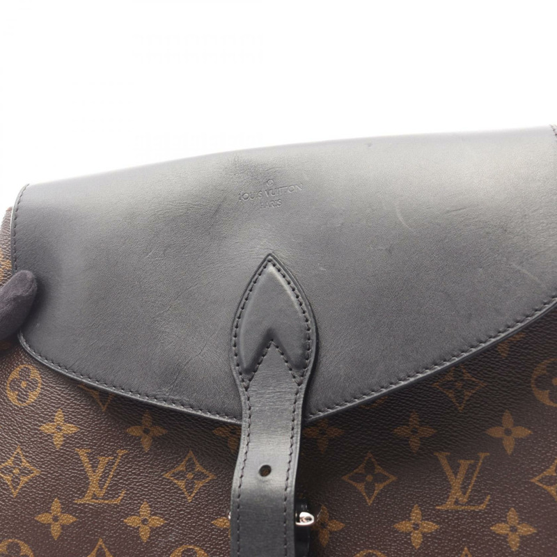 路易威登 Parc 雙肩包 M40637 Monogram macassar 帆布 棕色 二手-11