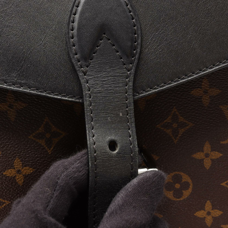 路易威登 Parc 雙肩包 M40637 Monogram macassar 帆布 棕色 二手-12