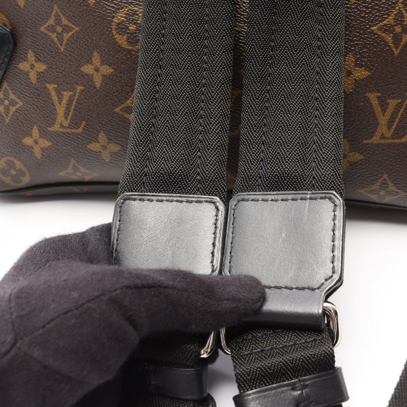 路易威登 Parc 雙肩包 M40637 Monogram macassar 帆布 棕色 二手-14