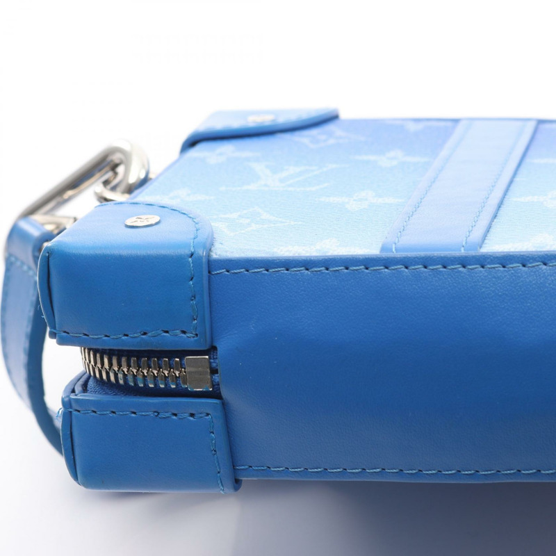 路易威登 Soft Trunk 皮夾單肩包 M45432 Monogram Clouds 藍色 二手 LV-7